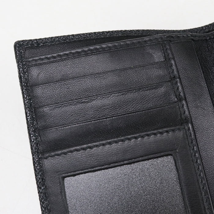 BVLGARI Calfskin Bifold Compact Wallet - Black