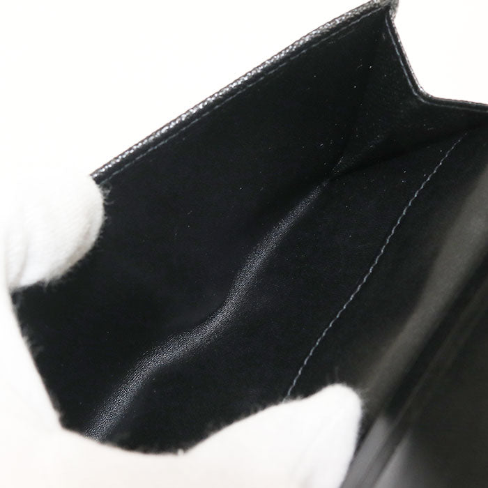 BVLGARI Calfskin Bifold Compact Wallet - Black