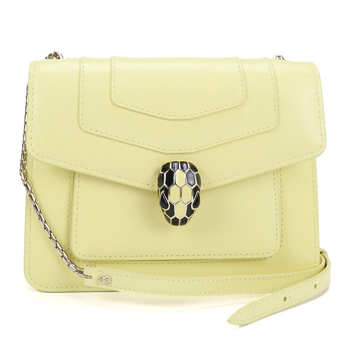 BVLGARI セルペンティ フォーエバー カーフ ショルダーバッグ - イエロー