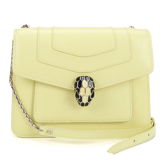 BVLGARI セルペンティ フォーエバー カーフ ショルダーバッグ - イエロー