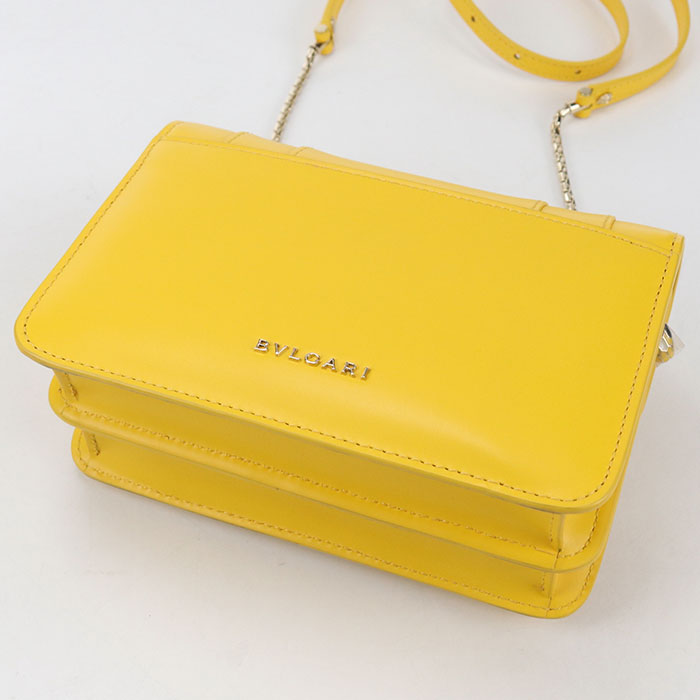 BVLGARI セルペンティフォーエバー カーフレザー チェーンショルダーバッグ - イエロー