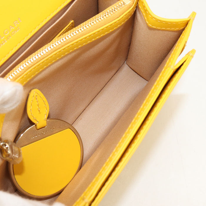 BVLGARI セルペンティフォーエバー カーフレザー チェーンショルダーバッグ - イエロー