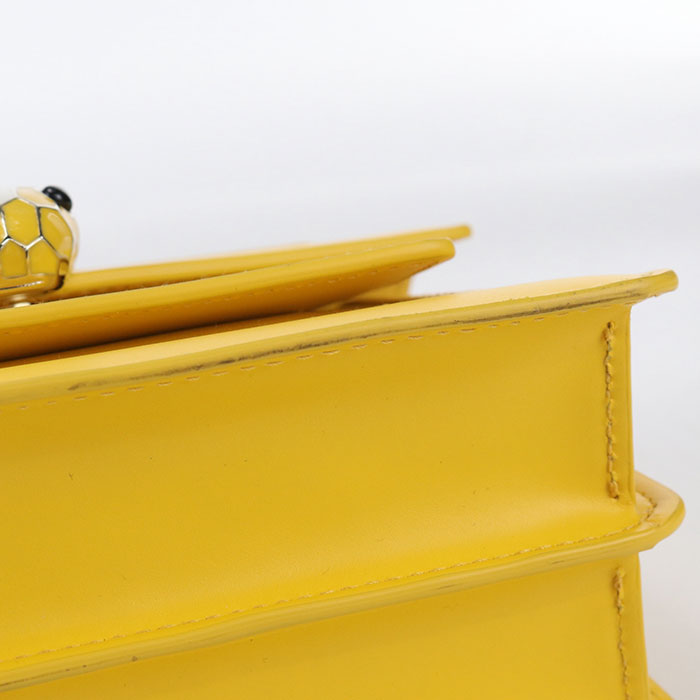 BVLGARI セルペンティフォーエバー カーフレザー チェーンショルダーバッグ - イエロー