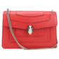 BVLGARI Serpenti Forever Calf Leather Chain Shoulder Bag - Red
