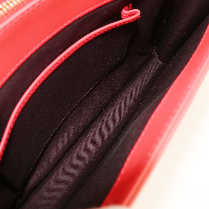 BVLGARI Serpenti Forever Calf Leather Chain Shoulder Bag - Red