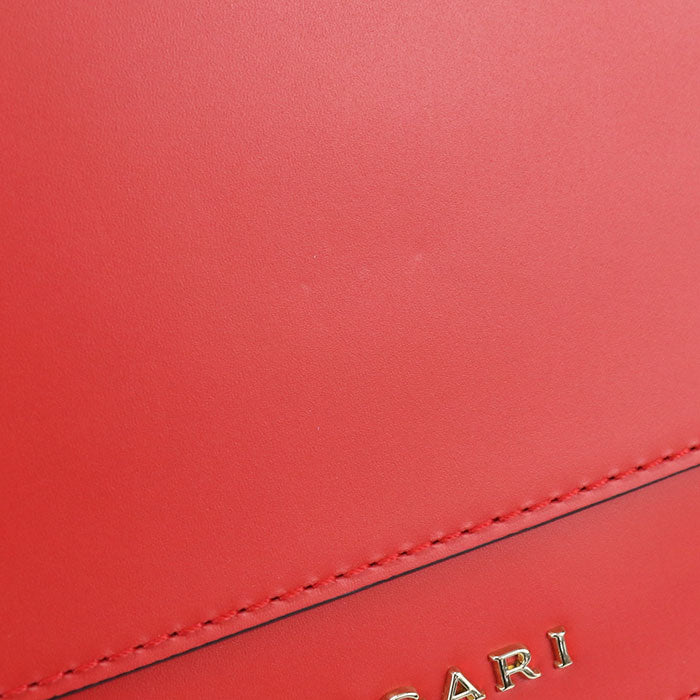 BVLGARI Serpenti Forever Calf Leather Chain Shoulder Bag - Red