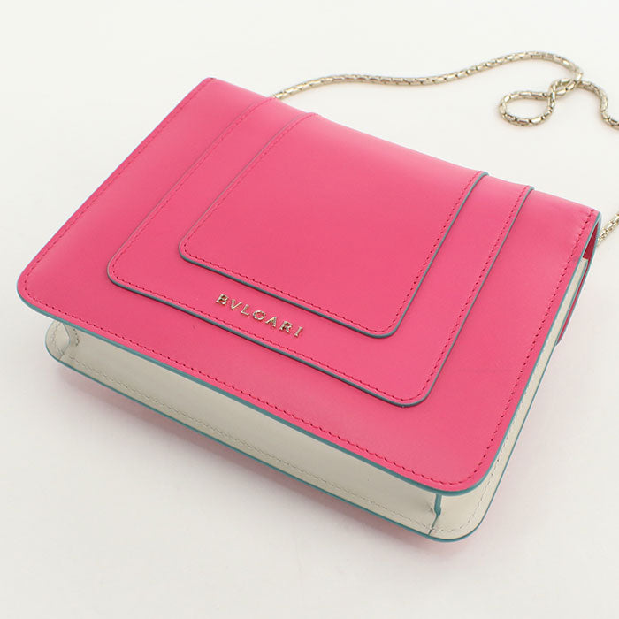 BVLGARI セルペンティフォーエバー カーフ チェーンショルダーバッグ - ピンク