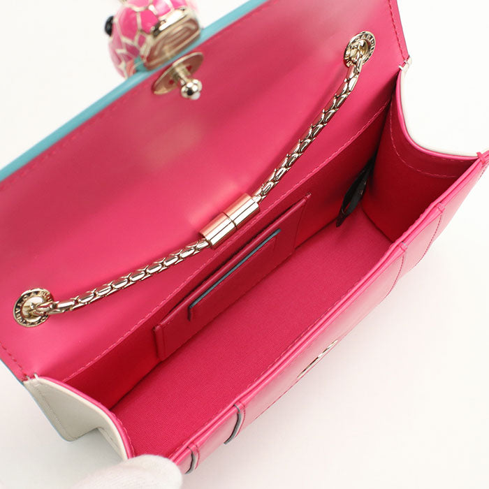 BVLGARI セルペンティフォーエバー カーフ チェーンショルダーバッグ - ピンク