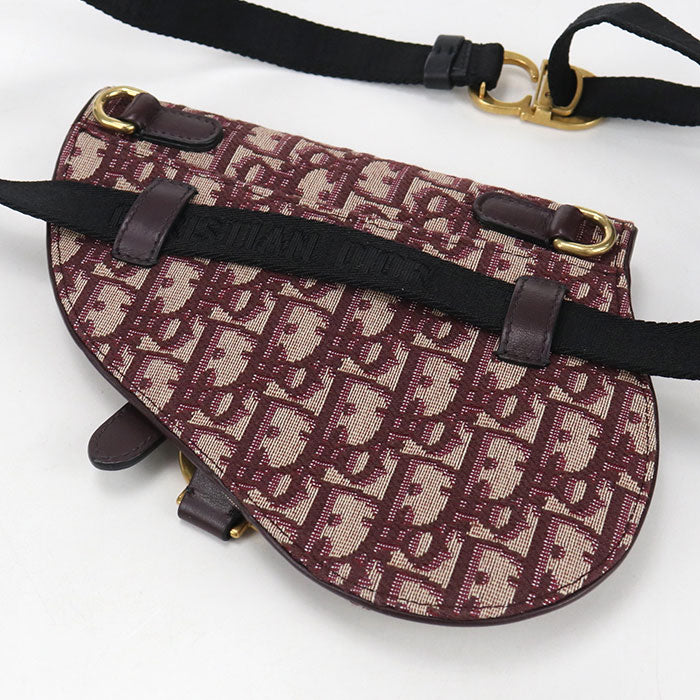 Dior サドル ディオールオブリーク ベルトバッグ ボディバッグ - レッド