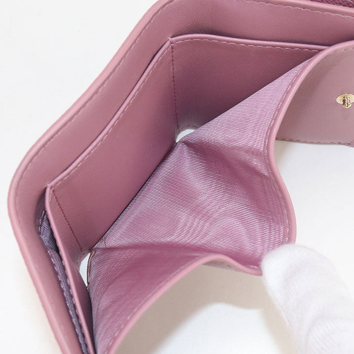 Dior Caro Leather Tri-fold Compact Wallet - Pink