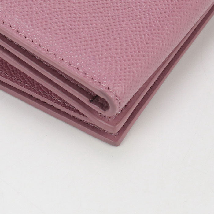 Dior Caro Leather Tri-fold Compact Wallet - Pink