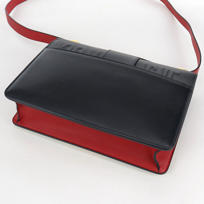 Dior 30モンテーニュ カーフスキン ショルダーバッグ - ブラック × ホワイト