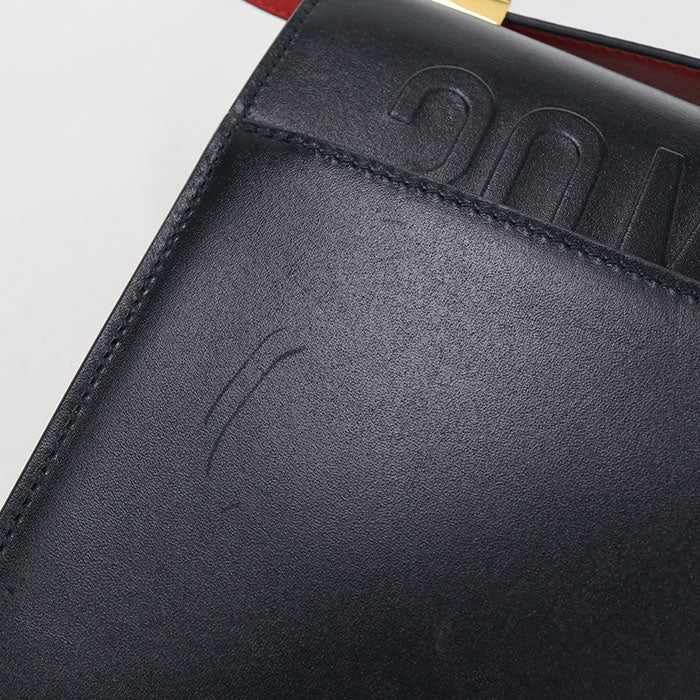 Dior 30モンテーニュ カーフスキン ショルダーバッグ - ブラック × ホワイト