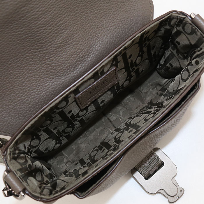 Dior Hit the Road Leather Shoulder Bag - Khaki