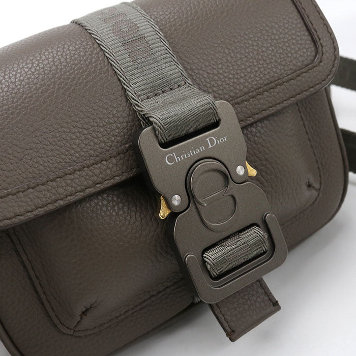 Dior Hit the Road Leather Shoulder Bag - Khaki