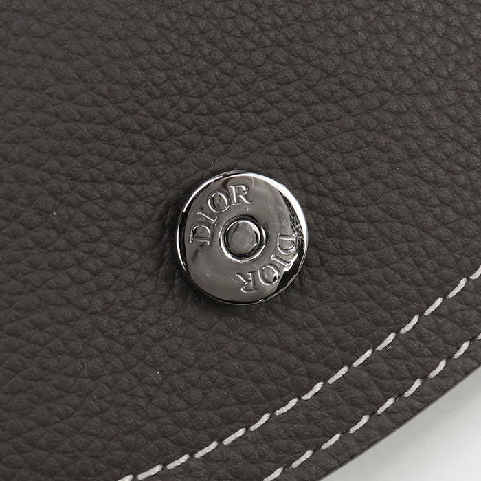 Dior サドル カーフスキン ボディバッグ ショルダーバッグ - グレー