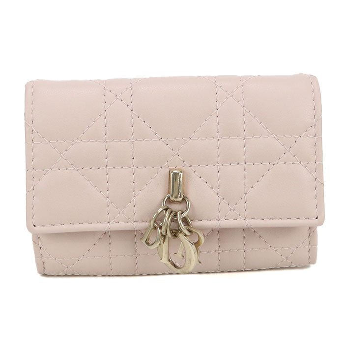 Dior My Dior Lambskin Bi-fold Compact Wallet - Pink