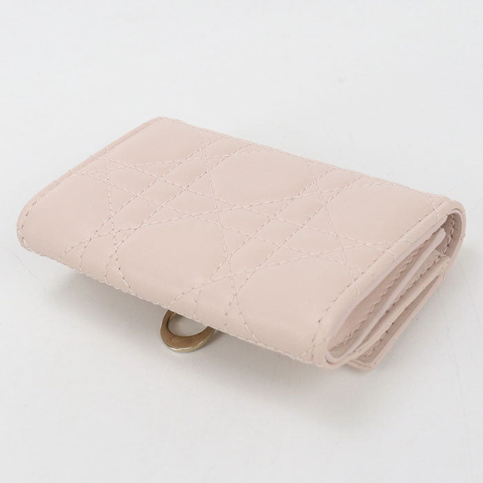 Dior My Dior Lambskin Bi-fold Compact Wallet - Pink