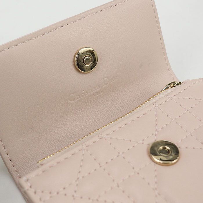Dior My Dior Lambskin Bi-fold Compact Wallet - Pink