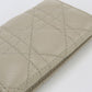 Dior Caro Leather Bi-fold Compact Wallet - Beige