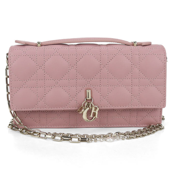 Dior My Dior Lambskin Handbag/Shoulder Bag - Pink
