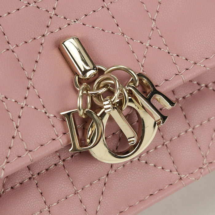 Dior My Dior Lambskin Handbag/Shoulder Bag - Pink