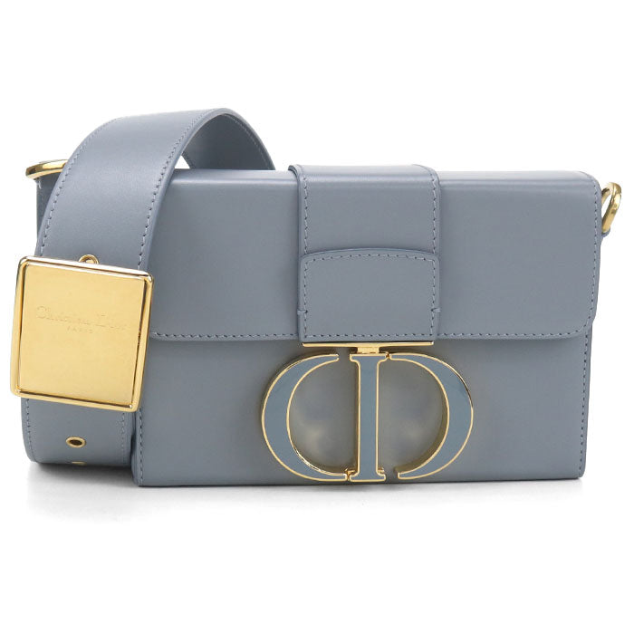 Dior 30 Montaigne Box Bag Calfskin Shoulder Bag - Blue