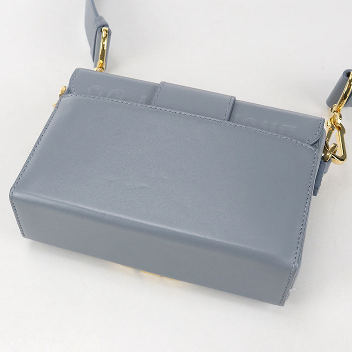 Dior 30 Montaigne Box Bag Calfskin Shoulder Bag - Blue