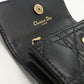 Dior グリシーヌ ジョリー ラムスキン 二つ折り財布 コンパクトウォレット - ブラック