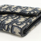 Dior Saddle Lotus Wallet, Dior Oblique Jacquard Tri-fold Compact Wallet - Navy