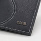 Dior Saddle Calfskin Bifold Card Holder Case - Black