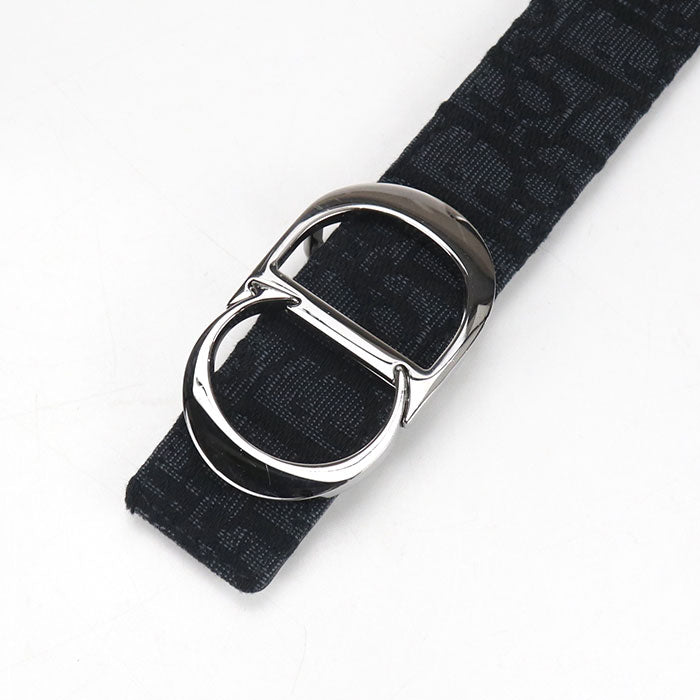 Dior Oblique Reversible Jacquard Canvas Belt - Black