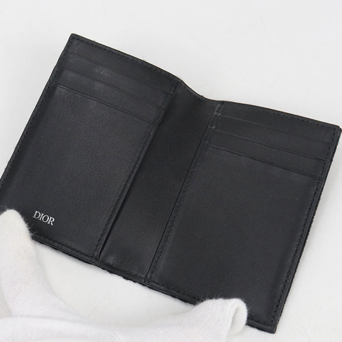 Dior Oblique Jacquard Card Case - Black