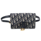 Dior Oblique Saddle Belt Pouch Canvas Body Bag - Navy