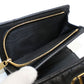 Dior Caro Hibiscus Calfskin Tri-fold Compact Wallet - Black