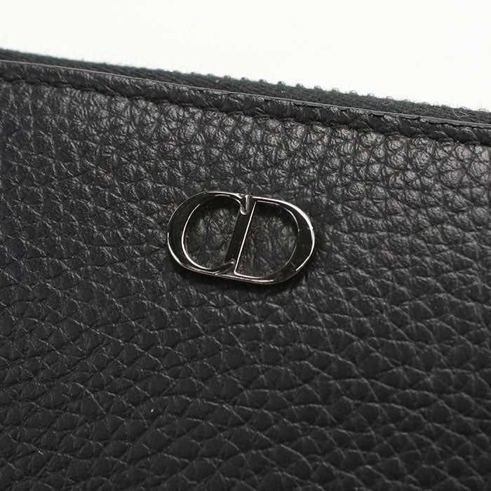 Dior CDアイコン ジップウォレット カーフスキン 長財布 ロングウォレット - ブラック