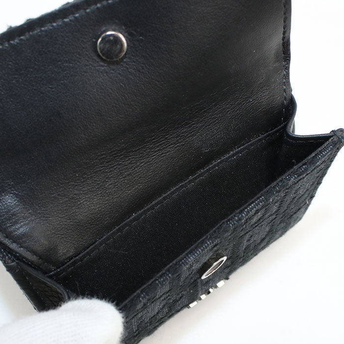 Dior ディオール オブリーク ジャカード 三つ折り財布 コンパクトウォレット - ブラック