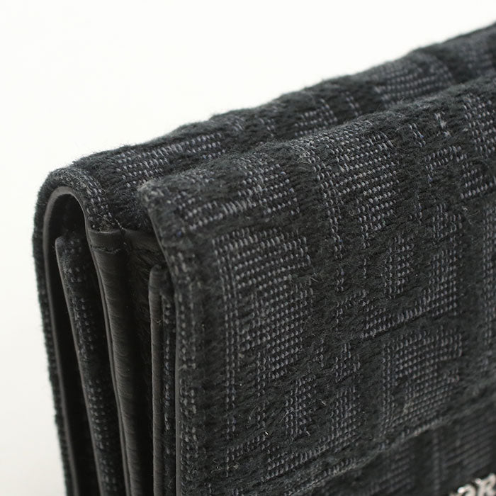 Dior ディオール オブリーク ジャカード 三つ折り財布 コンパクトウォレット - ブラック