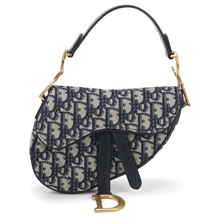 Dior サドル トロッター ディオール オブリーク ジャガード ハンドバッグ - ネイビー