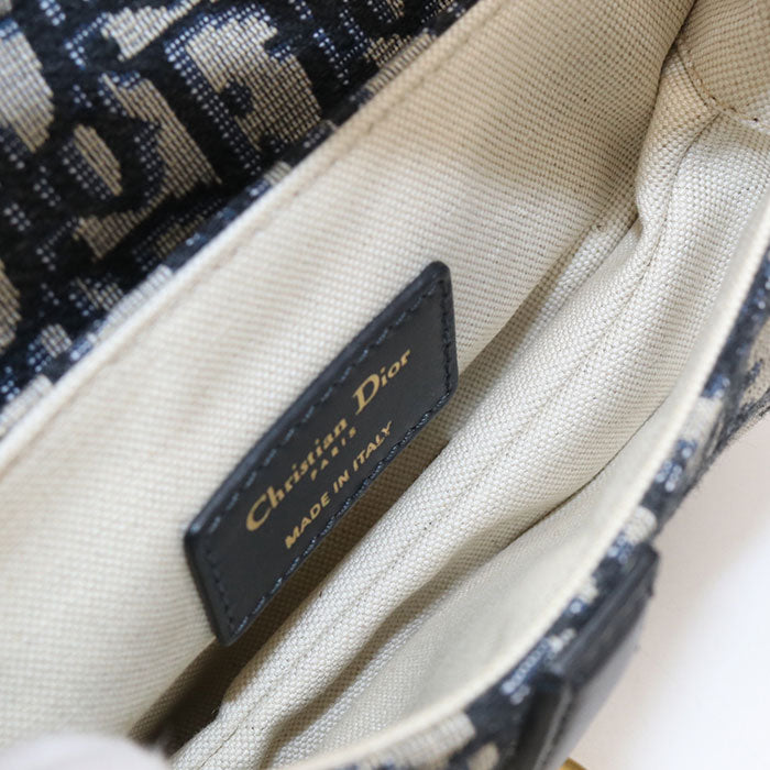 Dior サドル トロッター ディオール オブリーク ジャガード ハンドバッグ - ネイビー