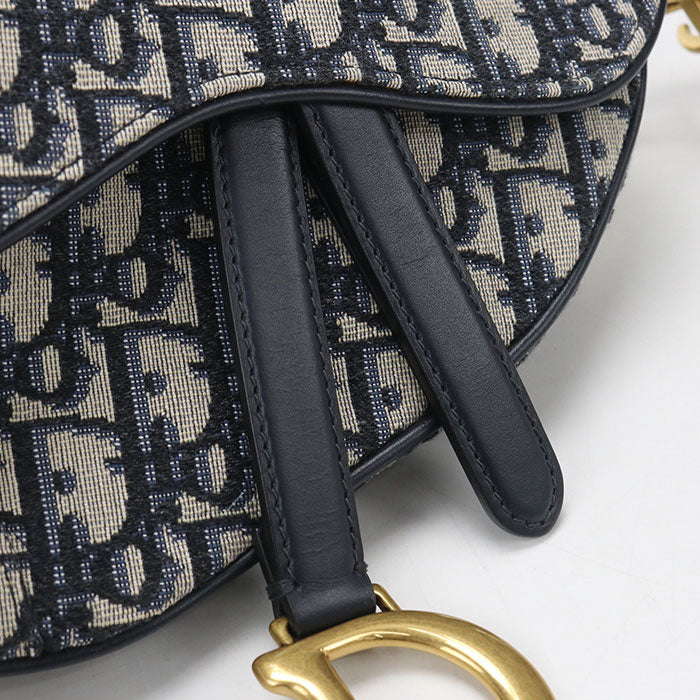 Dior サドル トロッター ディオール オブリーク ジャガード ハンドバッグ - ネイビー