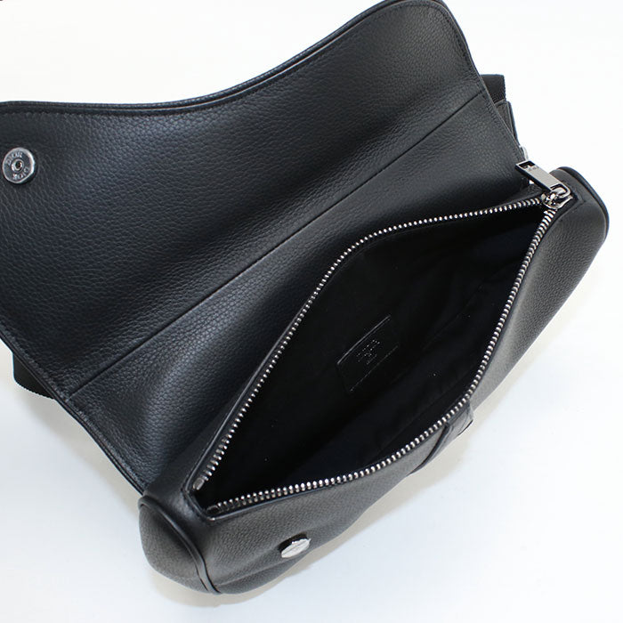 Dior ディオール バイ ERL サドル カーフスキン ボディバッグ - ブラック