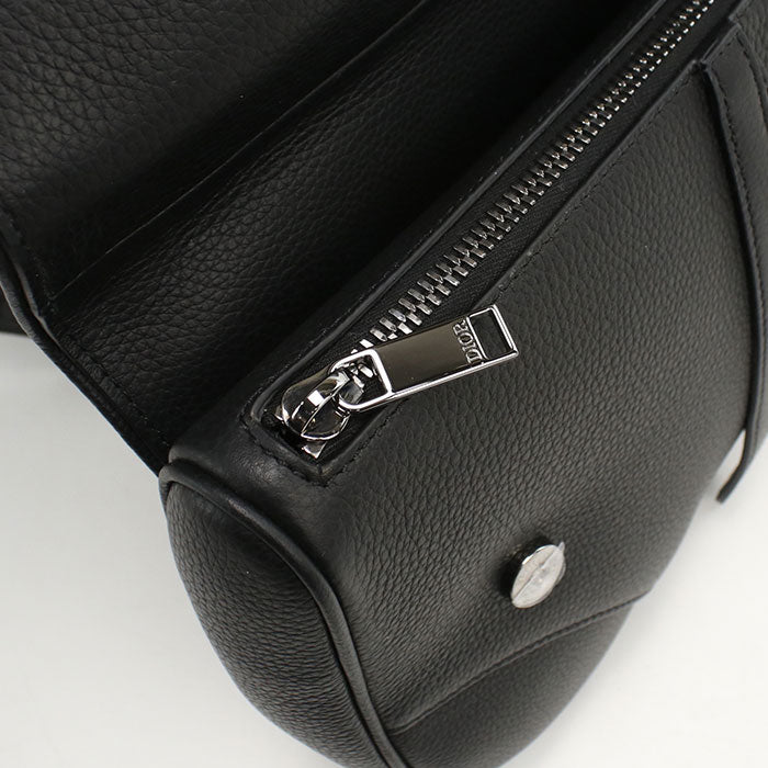 Dior ディオール バイ ERL サドル カーフスキン ボディバッグ - ブラック