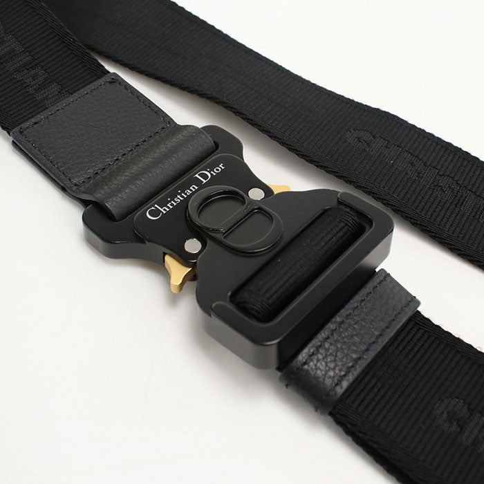 Dior ディオール バイ ERL サドル カーフスキン ボディバッグ - ブラック