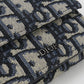 Dior ディオール オブリーク ジャカード 三つ折り財布 コンパクトウォレット - ネイビー