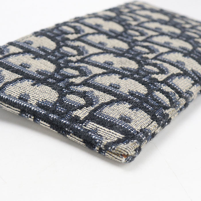 Dior サドル チェーンポーチ スモール ディオールオブリーク チェーンウォレット - ネイビー