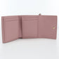 Dior Lady Dior Lotus Wallet Lambskin Tri-fold Compact Wallet - Pink