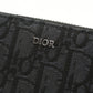 Dior ディオールオブリーク ジャカード ラウンドファスナー 長財布 ロングウォレット - ブラック