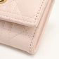 Dior ディオール ジョリー グリシン カナージュ ラムスキン 二つ折り財布 コンパクトウォレット - ピンク