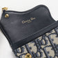 Dior サドル ブルーム ディオールオブリーク ジャカード カードケース - ネイビー